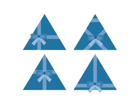 Violet flat present boxs concept, isolated Stock Illustration