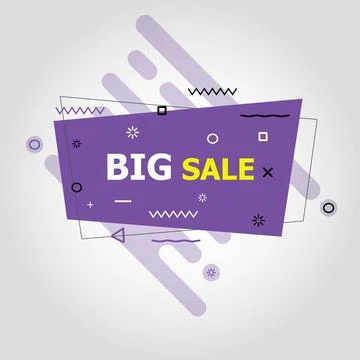 Violet flat speech bubble shaped banners Stock Illustration