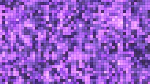 Violet floating pixels background loop. Slow chaotic square mosaic seamless a Stock Footage 222449544
