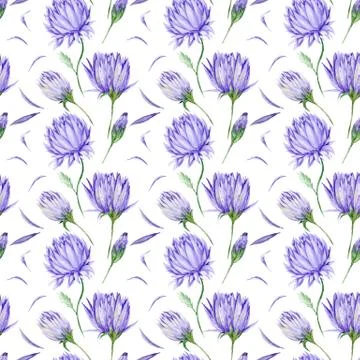 Violet Floral Pattern Stock Illustration