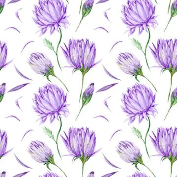 Violet Floral Pattern Stock Illustration
