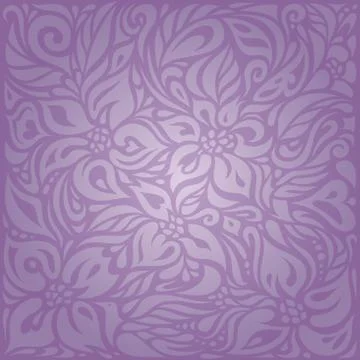 Violet Floral vintage pattern background Stock Illustration