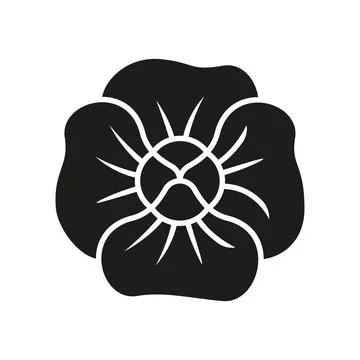 Violet flower icon features a delicate and elegant design, perfect for repr.. Stock Illustration