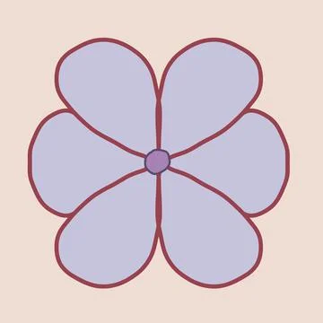 Violet-flower- Illustrazione stock