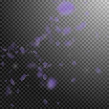 Violet flower petals falling down. Uncommon romant Illustrazione stock