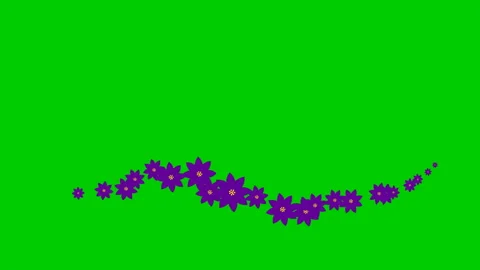 Violet flower wave green Video stock 219993937