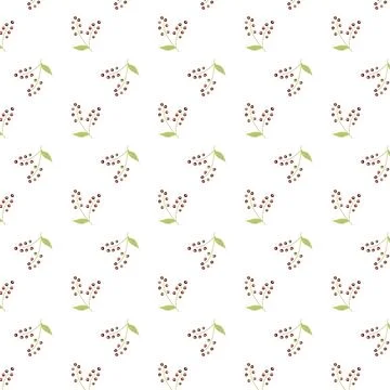 Violet flowers seamless pattern. Pink mimosa. Flat spring flowers on a white  Stock Illustration