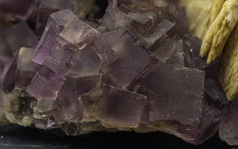 Violet Fluorite Mineral Sample Close-up Foto stock