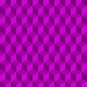 Violet geometric 3d cubes pattern. Abstract background.	 Stock Illustration