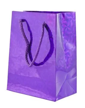 Violet giftbag Stock Photos