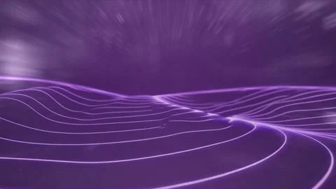 Violet Grid — Minimal Wave Lines Stock Footage 312167013