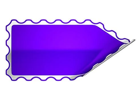 Violet hamous sticker or label on white Stock Illustration