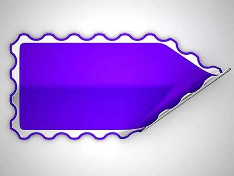 Violet hamous sticker or label Stock Illustration