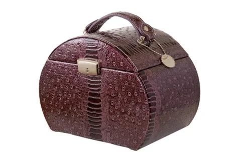 Violet handbag Stock Photos