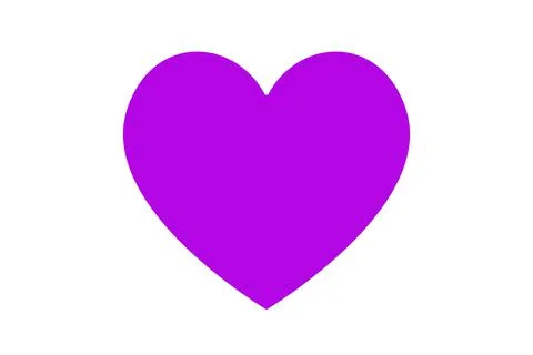 Violet heart icon flat design Stock Illustration