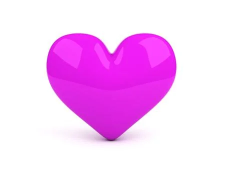 Violet heart over white background Stock Illustration
