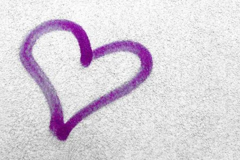 Violet heart Stock Photos