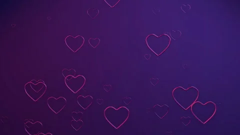 Violet Heart Shape Particles Motion Background for love valentine day Stock Footage 295167275