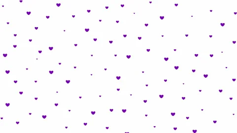 Violet hearts white Stock Footage 232259173