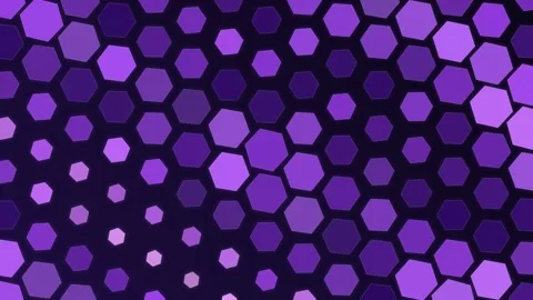 Violet Hive - Abstract Hex Pulse Loop 4K Stock Footage 348022153
