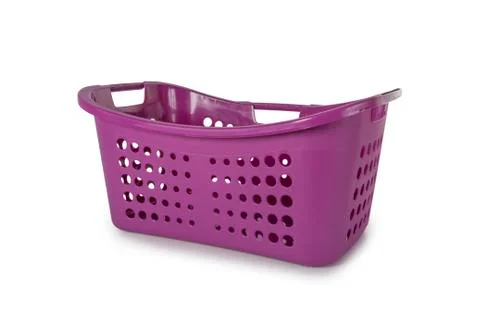 Violet Laundry Basket Stock Photos