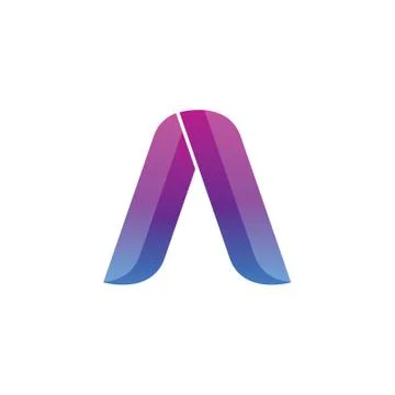 Violet A letter Stock Illustration