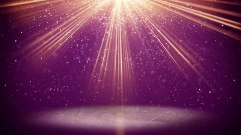 Violet light beams and particles loopable background 4k (4096x2304) Stockbeeldmateriaal 54053401