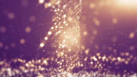 Violet light shine particles bokeh, holiday concept. Christmas animated gold  動画素材 82443441