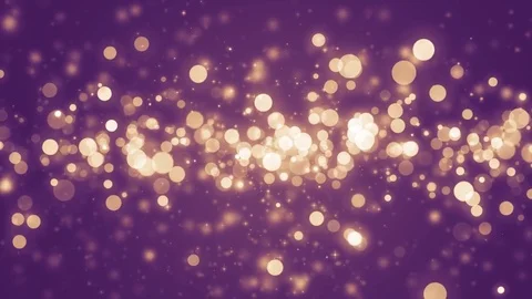 Violet light shine particles bokeh, holiday concept. Christmas animated gold  Stock Footage 82444272