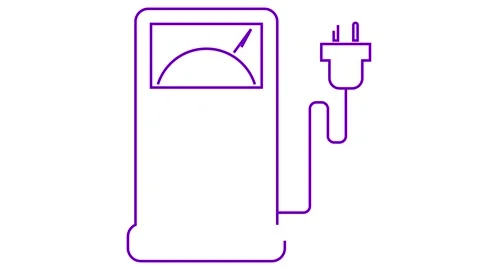 Violet line charging station white Stock Footage 266445595