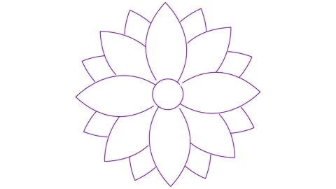 Violet line flower white Stock Footage 270377428
