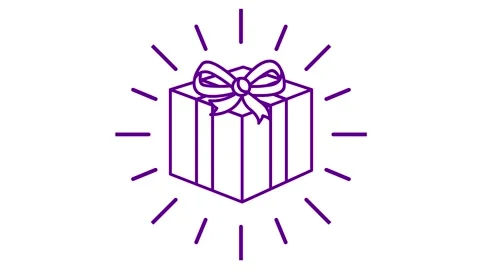 Violet line gift ray white Stock Footage 252801612