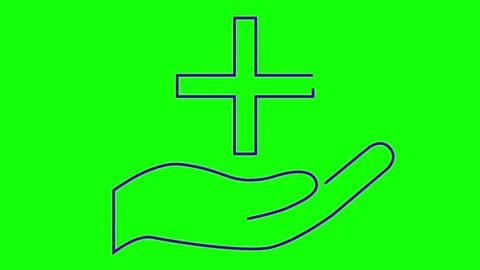 Violet line medicine help green Video stock 282980468