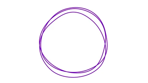 Violet lines circular frame 5 white Stock Footage 304491803