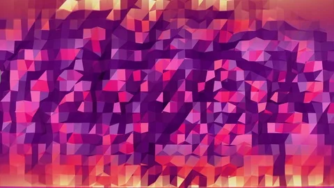 Violet low poly waving surface as math environment. Violet geometric vibrating Stock Footage 78152993