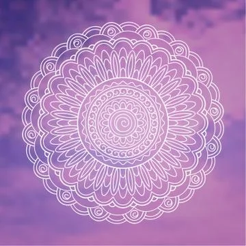 Violet mandala Stock Illustration
