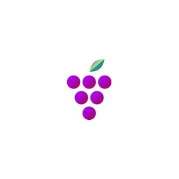 Violet modern grape Stock Illustration