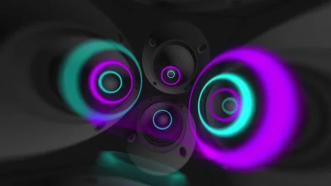 Violet Music Waves Video stock 80646767