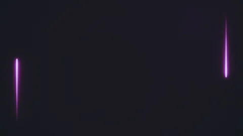 Violet neon frame at the screen border formed by two moving lines on black Stock Footage 128829203