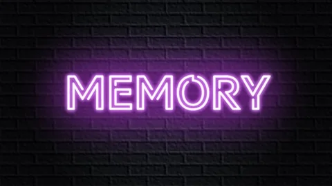 Violet neon video animation memory Stock Footage 120459297