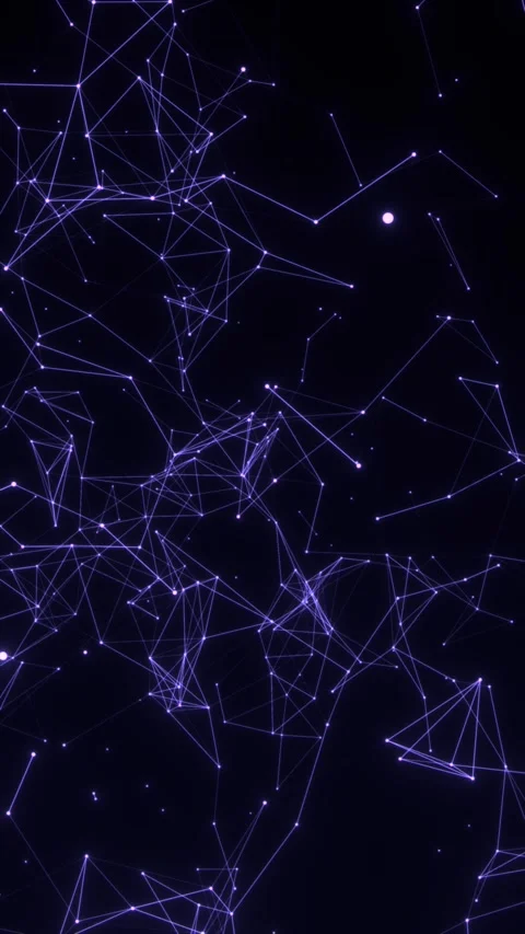 Violet Neural Lines Stock Footage 311312510