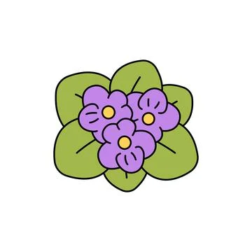 Violet olor line icon. Essential oils. Pictogram for web page, mobile app, pr Stock Illustration