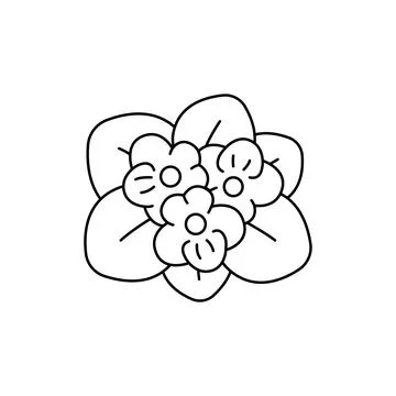 Violet olor line icon. Essential oils. Pictogram for web page, mobile app, pr Illustrazione stock