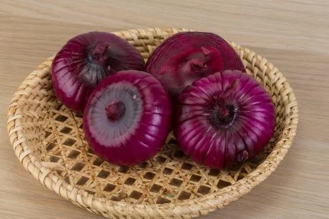 Violet onion Stock Photos