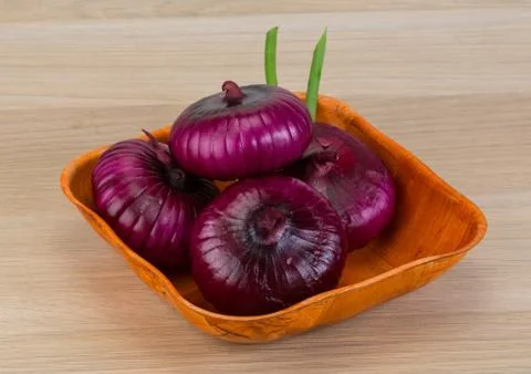 Violet onion Stock Photos