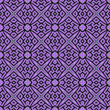 Violet ornamental vector seamless pattern. Greek arabesque style patterned Illustrazione stock
