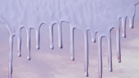 Violet paint background, color tint drops on wall close-up. Renovation concept Stock Footage 172114073