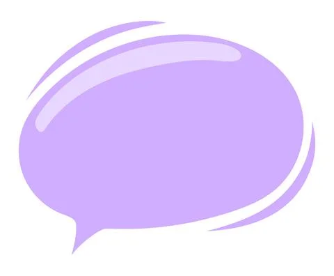 Violet paper bubbles for speech on an white background. Abstract design. Vect Stock Illustration