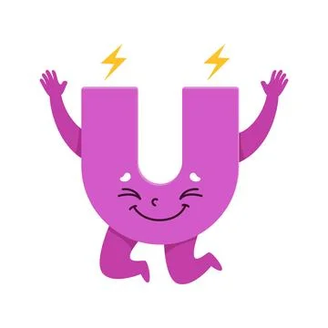 Violet parabola math shape cartoon character Stockillustratie
