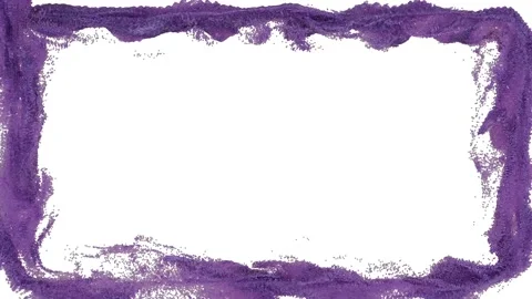 Violet particle flow along the border of a white screen. Stock Footage 304028186